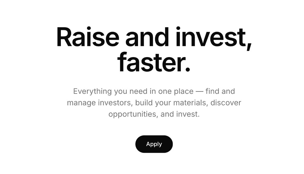 Pluto — raise and invest, faster